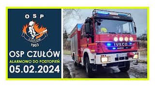 OSP CZUŁÓW  Alarmowo do podtopień 5022024 [upl. by Acissev]