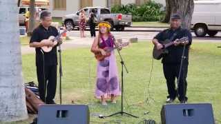 Raiatea Helm at the Kamehameha Day Lei Draping Ceremony 2015 [upl. by Enasus]