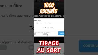 Tirage au sort 1000 abonnés [upl. by Soph]