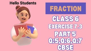 class 6 Maths Chapter FractionExercise 73Question number 56 and 7In Malayalamstudy math [upl. by Bright]