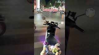 Automatic balance Bike scooter running in real traffic road bike automation [upl. by Aihselat]