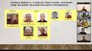 EIAB  INTERNATIONAL BUDDHIST CONFERENCE ON THE THREE TRAININGS  5032021  Inaugural Session [upl. by Zil]