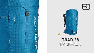 TRAD 28 Backpack – climbing backpack for alpine tours English  ORTOVOX [upl. by Yale784]