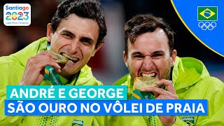 JOGOS PANAMERICANOS  ANDRÉ E GEORGE SÃO MEDALHA DE OURO NO VÔLEI DE PRAIA [upl. by Dorthea982]