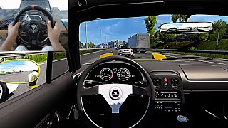 Mazda MX5 Miata NA – Euro Trucks Simulator 2 Steering Wheel Gameplay [upl. by Aneeuqahs]