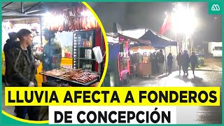 Lluvia perjudica a fonderos en Concepción Toldos y carpas se rompieron [upl. by Florida753]