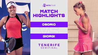 Camila Osorio vs Camila Giorgi  2021 Tenerife Semifinal  WTA Match Highlights [upl. by Appledorf]