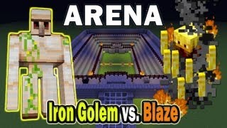 Minecraft Arena Battle Iron Golem vs Blaze [upl. by Archangel731]