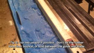 Cutting Down a Concrete Rubber Edge Form Step Countertop Liner [upl. by Yaral]