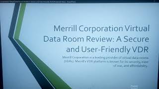 Merrill Corporation Virtual Data Room Review A Secure and UserFriendly VDR [upl. by Detta]