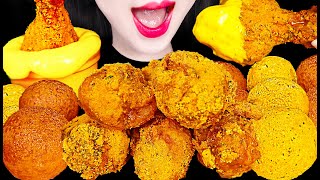 ASMR Fried Chicken Cheese Ball 뿌링클 치킨 치즈소스 치츠볼 먹방 Mukbang Eating [upl. by Devaney]