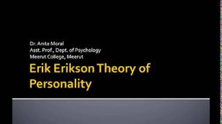 EP 17 ERIKSON THEORY OF PERSONALITY [upl. by Reivad181]