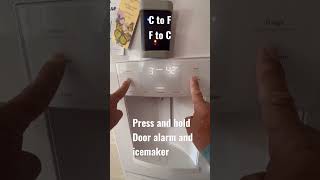 Refrigerator GE how to switch Fahrenheit to Celsius Celsius to Fahrenheit GFE28HGH [upl. by Estelle]