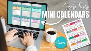 Create MINI CALENDARS  CANVA Tutorial  For Planners or as Stickers [upl. by Yerkovich]