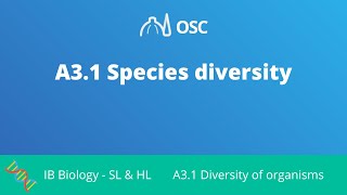 A31 Species Diversity IB Biology SLHL [upl. by Ennaeed]