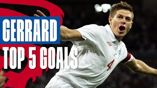 Steven Gerrards Top 5 Goals  Screamer Against Germany  England [upl. by Leveridge696]