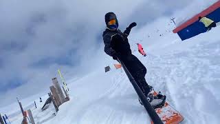 gudauri snowboarding 07 02 2024 დაშვება კუდებიდან ტატრაზე [upl. by Jessey]