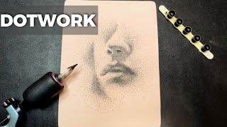 DOTWORK Techniques  FaceTattoo  For Beginners [upl. by Aliber]