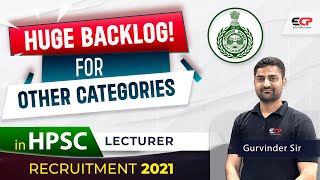 Huge backlog for other categories in HPSC Polytechnic Lecturer recruitment 2021  Good opportunity [upl. by Fran]