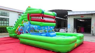 Inflatable crocodile slide [upl. by Jermain]