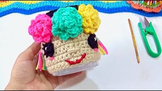 FRIDA CUBRE TAZA COZZY CUP A CROCHET paso a paso [upl. by Ddal581]