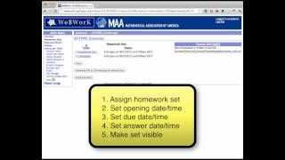 WeBWorK Assigning homework sets [upl. by Cristie]