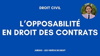 Lopposabilité en droit des contrats [upl. by Alexis]