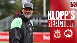 Klopps Reaction Friendly draw very happy with training camp  Greuther Fürth vs Liverpool [upl. by Adiela]