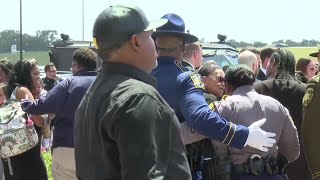 Local law enforcement honor the legacy of Sr Cpl Segus Jolivette at his funeral [upl. by Tremaine]