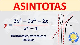 📌 ASÍNTOTAS Verticales y Oblicuas de una FUNCIÓN RACIONAL  Juliana la Profe [upl. by Bain]