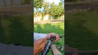 single break barrel shotgun loading shortvideo dunali 12 bore hunting old break barrel [upl. by Ande]