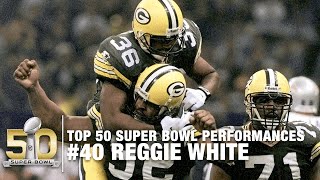 40 Reggie White Super Bowl XXXI Highlights  Top 50 Super Bowl Performances [upl. by Lrat]