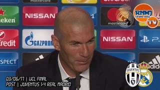 Rueda de prensa Zidane Juve 14 Real Madrid  Campeón Champions 030617 [upl. by Neetsuj]