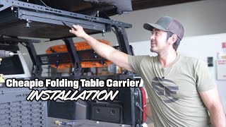 Installation of The Cheapie Folding Table Carrier  upTOP Overland [upl. by Shiekh370]