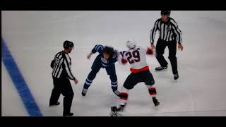 Dillon Heatherington Luke Johnson Fight 2021 NHL PRE SEASON [upl. by Osner]