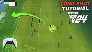 FC 24 LONG SHOT TUTORIAL  HOW TO SCORE GOALS FROM LONG RANGE IN FC 24 [upl. by Harahs]