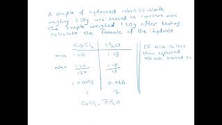 CCEA GCSE Chemistry Calculating the degree of hydration [upl. by Aicirtac]