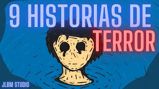 🕵️ 9 Historias De Terror ‍😰😱  JLBM Studio [upl. by Yerffoeg]