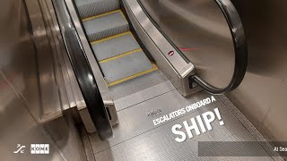 KONE TravelMaster 110 Escalators Onboard a Ship [upl. by Devon]