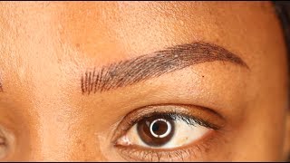 MICROBLADING ON DARK SKIN DETAILED  PROCESS  HEALING [upl. by Randee830]