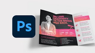 How to Make a TriFold Brochure Template in Photoshop [upl. by Airdnahc]