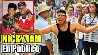 Lo mejor de NICKY JAM  PARODIA CANTO EN PÚBLICO REGGAETON ANTIGUO [upl. by Acisej510]