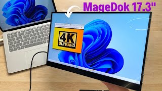 MageDok 173quot Portable Monitor Review  4K Goodness [upl. by Melosa653]