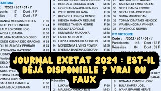 Le journal Exetat 2024 estil disponible  Vrai ou faux  la vérité sur le journal de lExetat [upl. by Adur925]