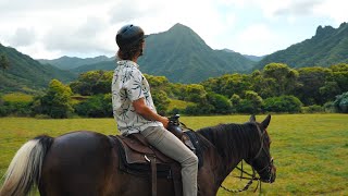 Horseback Walking Tour  Kualoa Ranch [upl. by Acemahs]