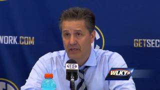 Raw video Coach Cal comments on Cats win over LSU [upl. by Tserof203]