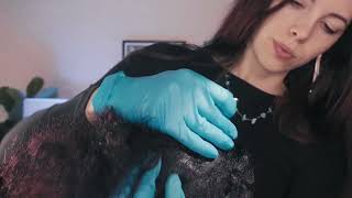 ASMR  Dandruff Removal On Afro amp Scratching Plucking Hair Playing [upl. by Ripley224]