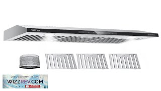 36quot Under Cabinet Range Hood Vent Hood 900CFM Gesture amp Touch Control Review [upl. by Lraed]