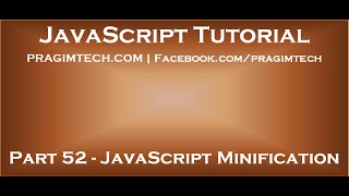 JavaScript Minification [upl. by Aihsa]