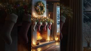 Cozy Christmas fireplace ambience ambience cozychristmasambience cozy christmas holiday [upl. by Einamrej784]